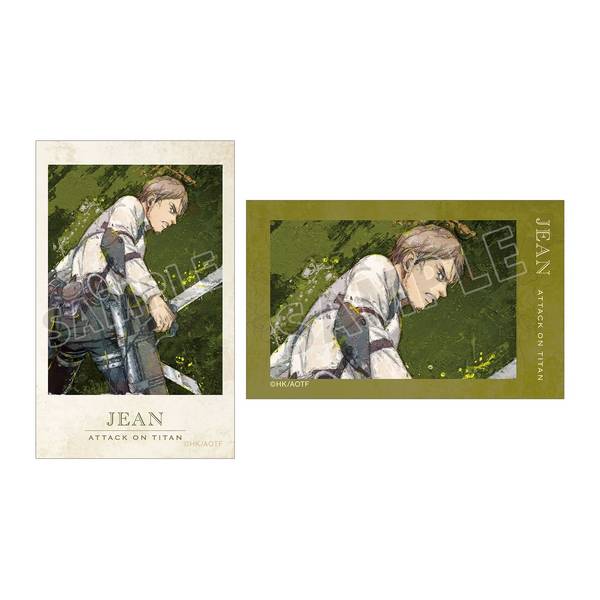 【5月予約】進撃の巨人描き下ろし ジャン 戦う背中ver.grunge CANVAS イラストカード2枚セット キャラグッズ 4582711864172
