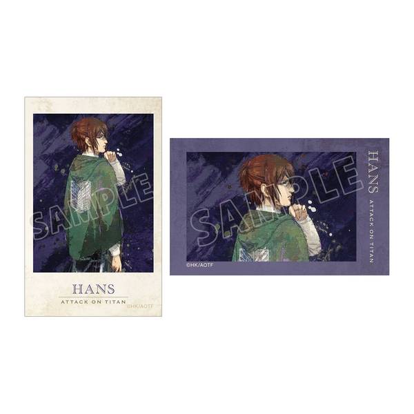 【5月予約】進撃の巨人描き下ろし ハンジ 戦う背中ver.grunge CANVAS イラストカード2枚セット キャラグッズ 4582711864189