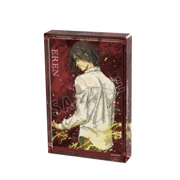 【5月予約】進撃の巨人描き下ろし エレン 戦う背中ver.grunge CANVAS アクリルブロック キャラグッズ 4582711864325