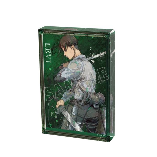 【5月予約】進撃の巨人描き下ろし リヴァイ 戦う背中ver.grunge CANVAS アクリルブロック キャラグッズ 4582711864356