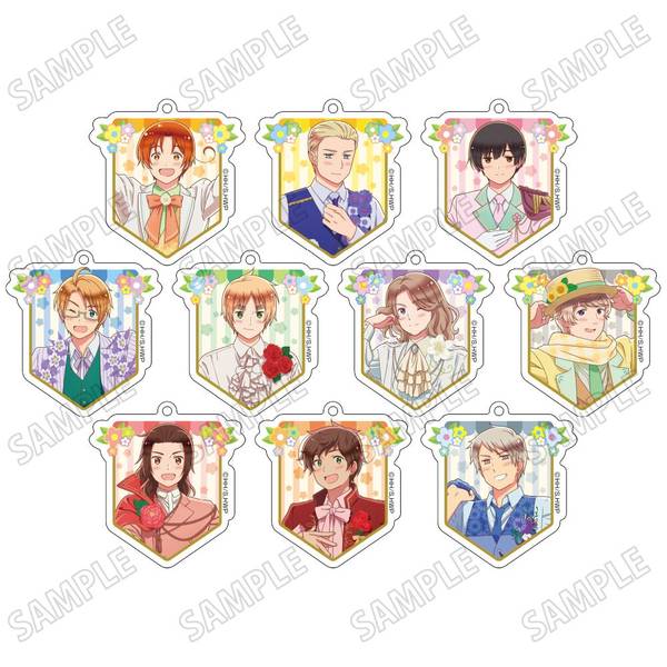 【4月予約】ヘタリア World★Stars 描き下ろしアクリルキーホルダーコレクション【フラワーパレードver.】 10個入BOX キャラグッズ 4582777539953