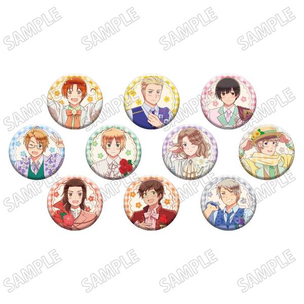 【4月予約】ヘタリア World★Stars描き下ろし缶バッジコレクション【フラワーパレードver.】 10個入BOX キャラグッズ 4582777539977