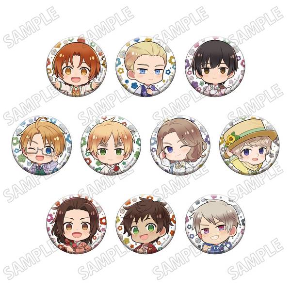 【4月予約】ヘタリア World★Starsミニキャラ缶バッジコレクション【フラワーパレードver.】 10個入BOX キャラグッズ 4582777540126