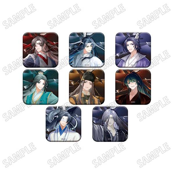 【4月予約】大河幻想ラジオドラマ「魔道祖師」描き下ろしスクエア缶バッジコレクション【幻鏡ver.】 8個入BOX キャラグッズ 4582777548429