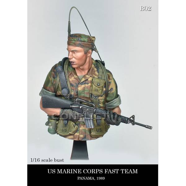 【4月予約】コンフリクト・ミニチュアズ 1/16バスト 現用 アメリカ海兵隊FASTチームの兵士 パナマ1989 スケールモデル CM-B02