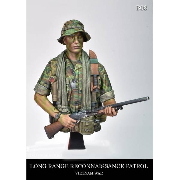【4月予約】コンフリクト・ミニチュアズ 1/16バスト 現用 アメリカ陸軍 特殊長距離偵察パトロール(LRRP)の兵士 ベトナム戦争 スケールモデル CM-B03