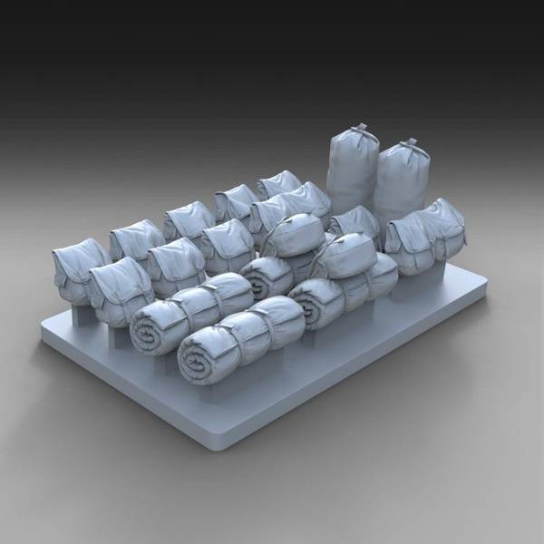 【3月予約】ロイヤルモデル 1/48 WWII アメリカ バッグ類アソートセット(17個入) 模型用グッズ RM1053