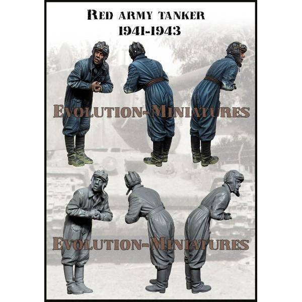 【4月予約】エボリューション 1/35 WWII 露/ソ 赤軍戦車兵 乗員 1941-1943 スケールモデル EM-35257