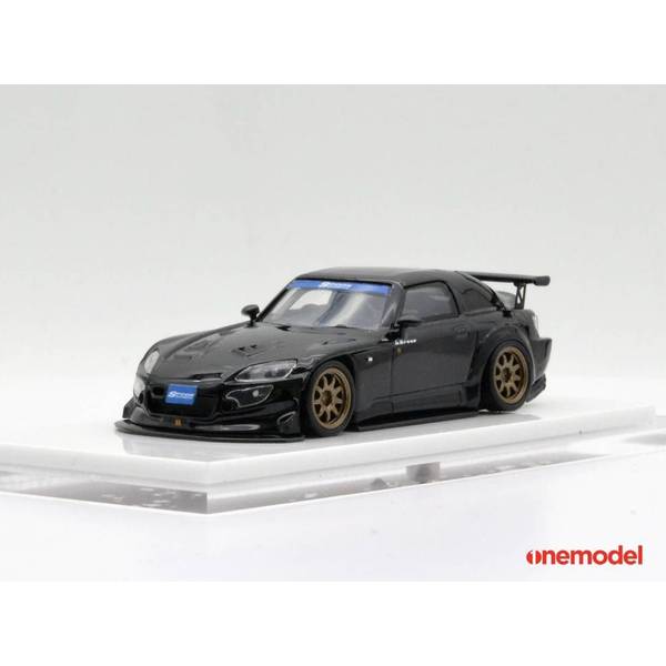 ワンモデル 1/64 ホンダ S2000 Spoon ストリートパージョン ブラック 完成品ミニカー 20E03-01【在庫品】