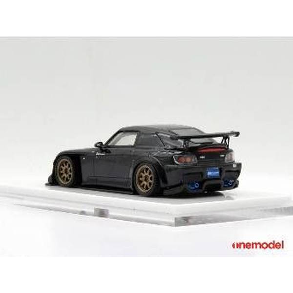 ミニカー　1/18 ホンダ S2000スプーン ストリートカーボンボンネットバージョン(ブラック×チタニウムシルバーホイール) [23A03-01A] ホンダ S2000 スプーン ストリートカーボンボンネットバージョン