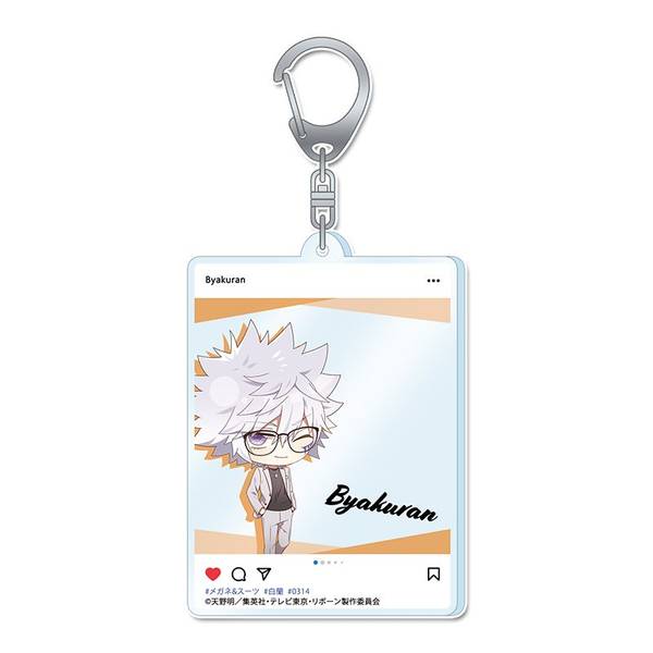 【4月予約】家庭教師ヒットマンREBORN! ぷちちょこ アクリルキーホルダー[白蘭]メガネ&スーツver. キャラグッズ 4589830091106