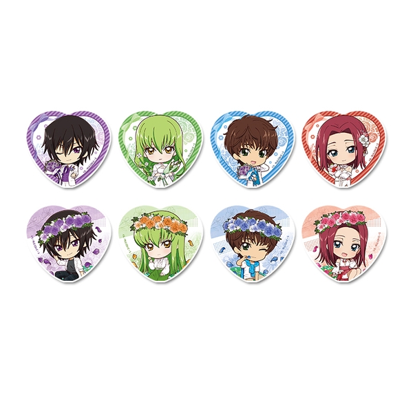 コードギアス 反逆のルルーシュ ぷちちょこトレーディングハート型缶バッジ Flower Collection 8個入BOX