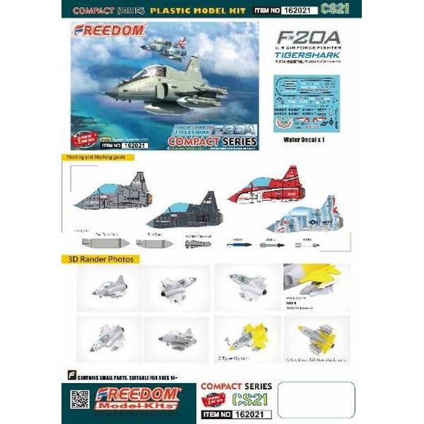 フリーダムモデルキット コンパクトシリーズ：F-20A タイガーシャーク