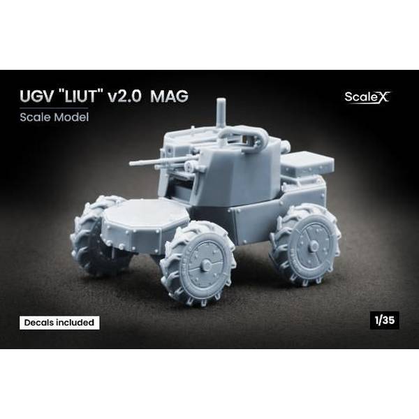 【3月予約】スケールX 1/35 UGV "Liut" v2.0ロボット車両 FN MAG機関銃装備 スケールモデル SCXVG35003