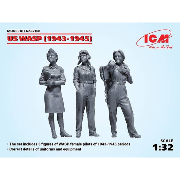ICM 1/32 US 女性パイロット WASP(1943-1945) スケールモデル 32108
