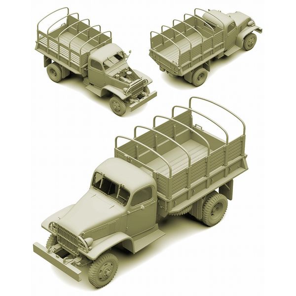 ICM 1/35 WWII G7107 アーミートラック スケールモデル 35593 ポスト