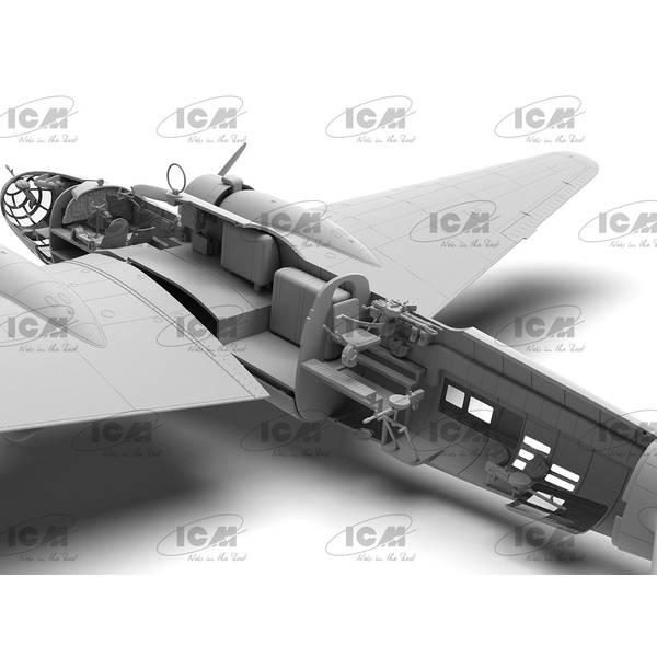 ICM 1/48 日本陸軍 Ki-21-Ib 九七式重爆撃機 スケールモデル 48195