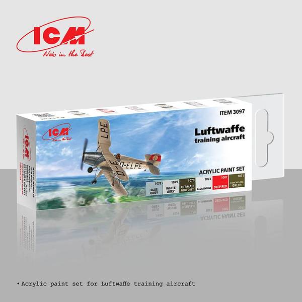 【5月予約】ICM ドイツ空軍練習機用アクリル塗料セット 模型用グッズ 3097