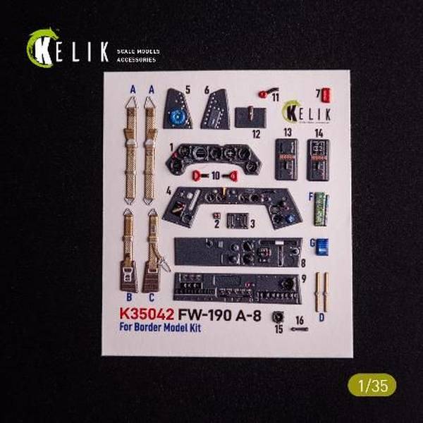 レスキット 1/35 Fw190A-8 内装3Dデカール (ボーダーモデル用) 模型用グッズ RSKK35042