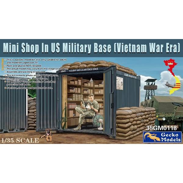 ゲッコー・モデル 1/35 米軍基地 ミニショップ (ベトナム戦争) 模型用グッズ GEC35GM0118