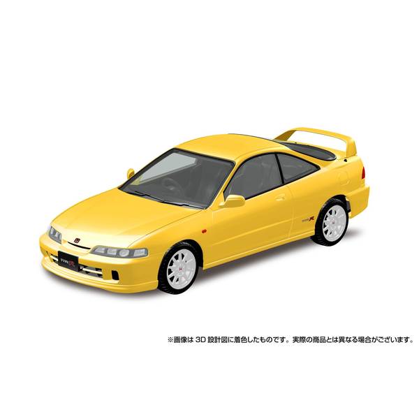 アオシマ 1/32 楽プラ スナップキット No.22-SY ホンダ DC2インテグラ タイプR(サンライトイエロー) スケールモデル 4905083069387