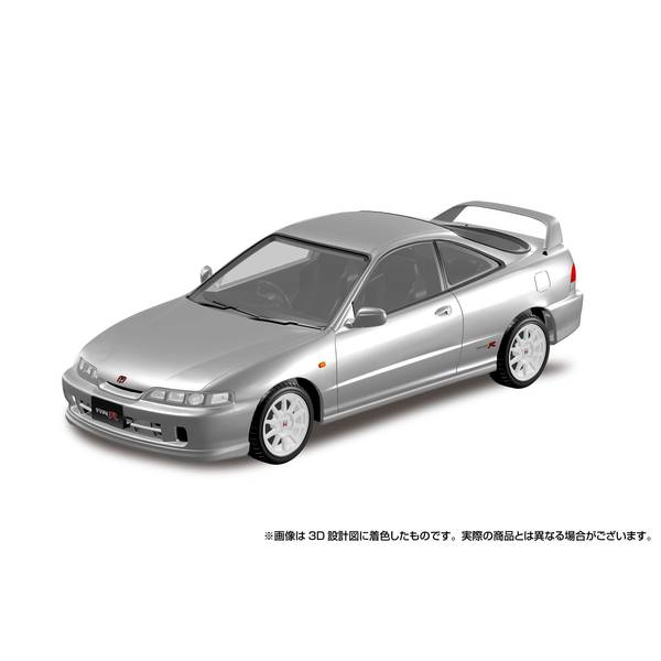 アオシマ 1/32 楽プラ スナップキット No.22-VS ホンダ DC2インテグラ タイプR(ボーグシルバーメタリック) スケールモデル 4905083069400
