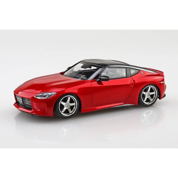 アオシマ 1/32 楽プラ スナップキット No.17CU-CR ニッサン RZ34 フェアレディZ カスタムホイール (カーマインレッド) スケールモデル 4905083200063