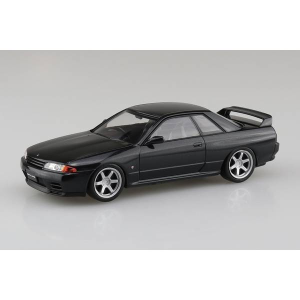 アオシマ 1/32 ニッサン R32スカイラインGT-R カスタムホイール(ブラックパールメタリック) スケールモデル 14CU-BP