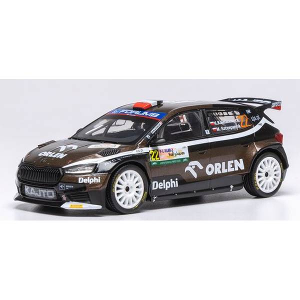 【6月予約】イクソ 1/43 シュコダ ファビア RS ラリー2 No.22 2024 WRC ラリージャパン K.Kajetanowicz/M.Szczepaniak 完成品ミニカー RAM969