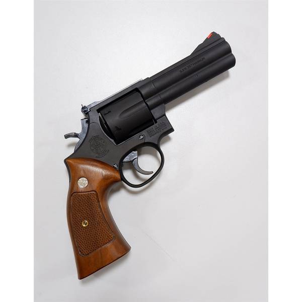 ⚪専用品⚪　マルシン　M５８６　４インチ　HW樹脂　木製グリップ　本革ホルスター マルシン M586 4インチ ブラックヘビーウェイト ハーフチェッカー 木製