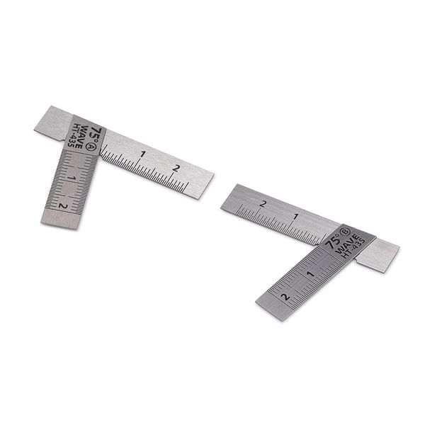 ウェーブ HGステンレスT定規[ショートタイプ]2枚組/75° 模型用グッズ HT-435