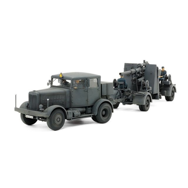 タミヤ タミヤ・イタレリ 1/48 ドイツ重牽引車 SS-100・88mm砲FLAK37セット スケールプラモデル 37027