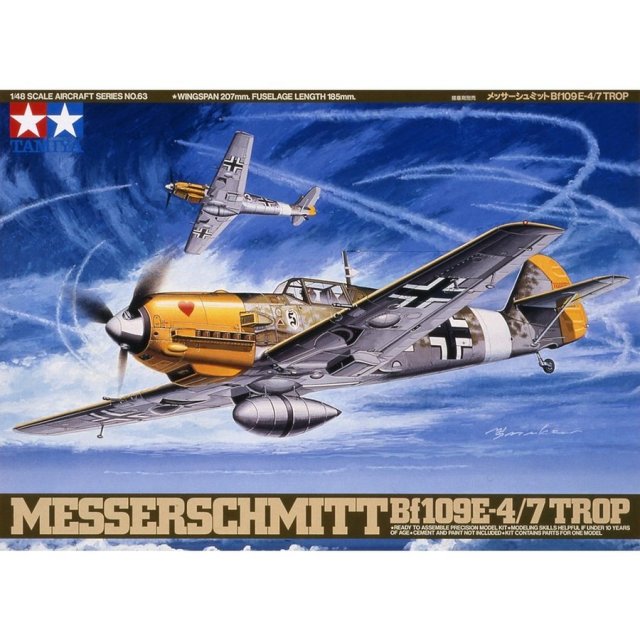 タミヤ 1/48 メッサーシュミット Bf109 E-4/7 TROP スケール
