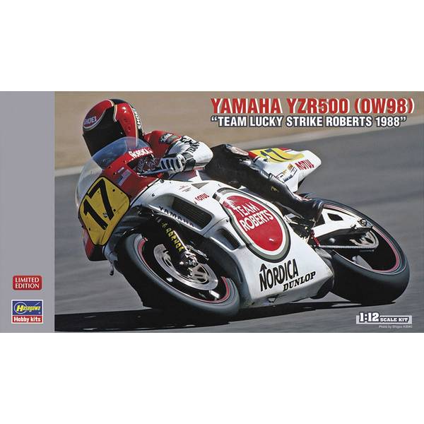 ハセガワ 1/12 ヤマハ YZR500(0W98) “チーム ラッキーストライクロバーツ 1988” スケールモデル 21707