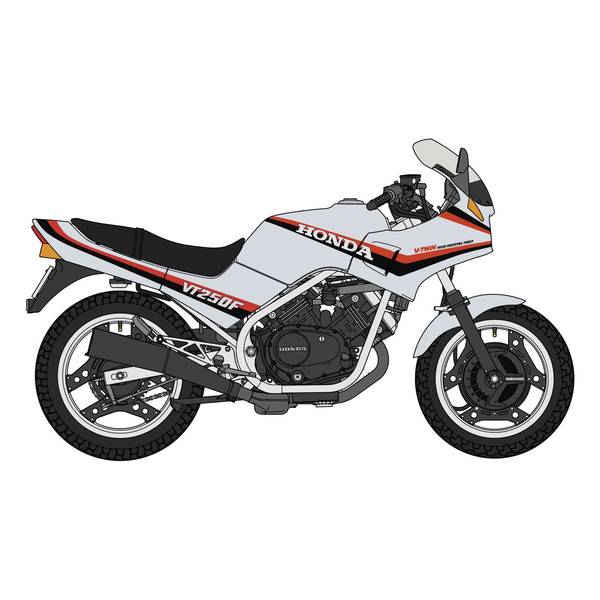 ハセガワ 1/12 ホンダ VT250F (MC08) (1984) “シルバーカラー” スケールモデル 21771
