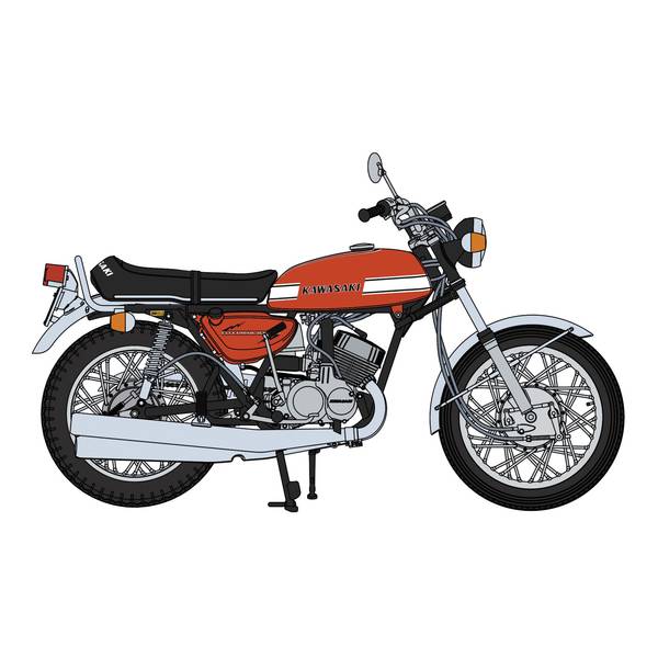 【9月予約】ハセガワ 1/12 カワサキ 500-SS/MACH III (H1A) “レッドカラー” スケールモデル 21775