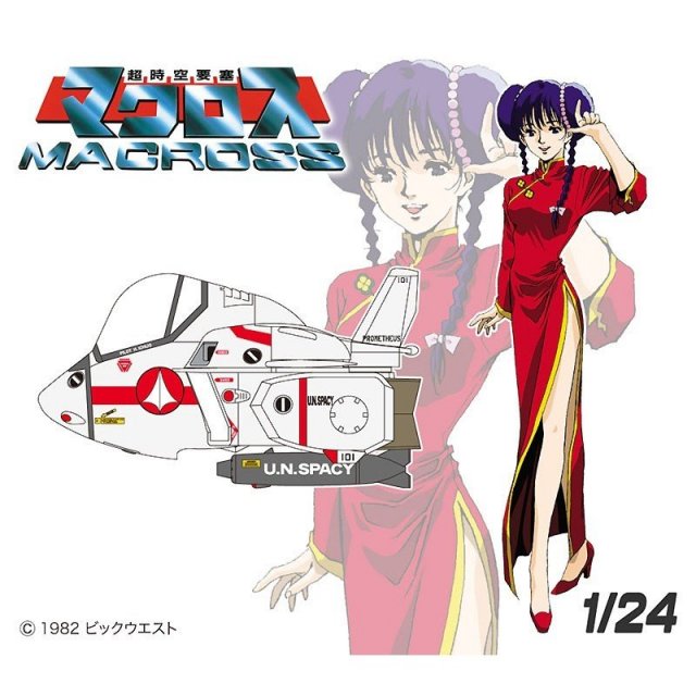 ハセガワ 1/24 リン・ミンメイ(チャイナドレス)w/VF-1J