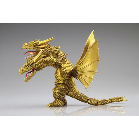 キングギドラ プラモデル 超極レア ゴジラ』70周年を祝う1,000個限定の豪華ゴールドメッキ仕様