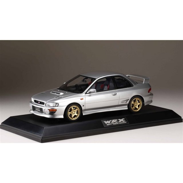 ホビージャパン 1/18 スバル インプレッサ WRX タイプR STiバージョン IV GC8 1997 ライトシルバーメタリック 完成品ミニカー HJ1812ES