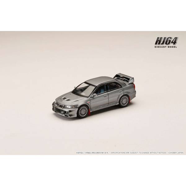 ホビージャパン 1/64 ミツビシ ランサーGSRエボリューション 6 CP9A 1999 マッドフラップ付 グレーメタリック 完成品ミニカー HJ642033AGM