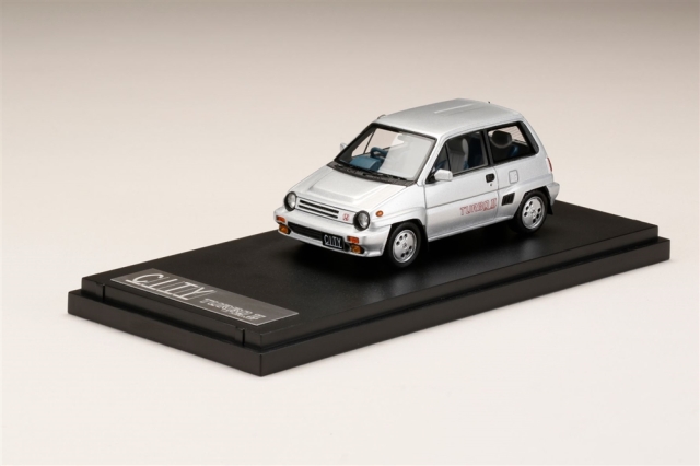 MARK43 1/43 ホンダ シティ ターボ II 純正オプションホイール装着車 クオーツシルバーメタリック 完成品ミニカー PM43139AS