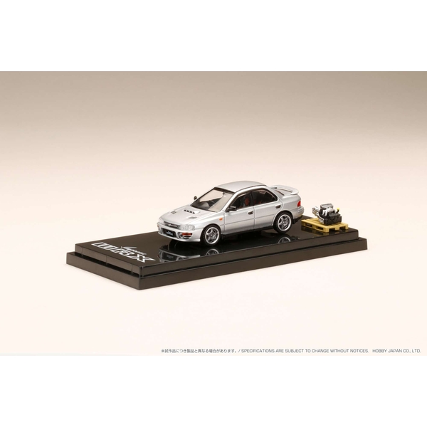 ホビージャパン 1/64 スバル インプレッサ WRX GC8 1992 エンジンディスプレイモデル付 ライトシルバーメタリック 完成品ミニカー HJ642013AS