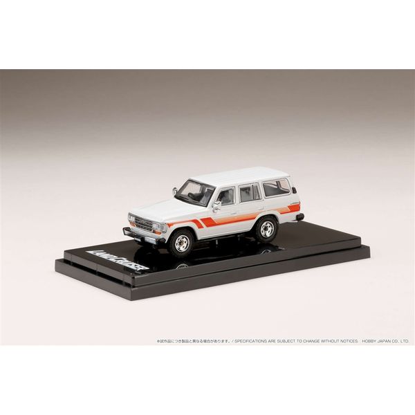 ホビージャパン 1/64 トヨタ ランドクルーザー 60 GX 1988/オプションサイドステッカー ホワイト 完成品ミニカー HJ642039BW