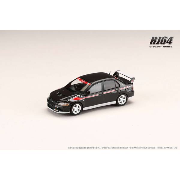 ホビージャパン 1/64 ミツビシ ランサー GSR エボリューション 7 RALLY STYLE VERSION アメジストブラックパール 完成品ミニカー HJ642054BBK