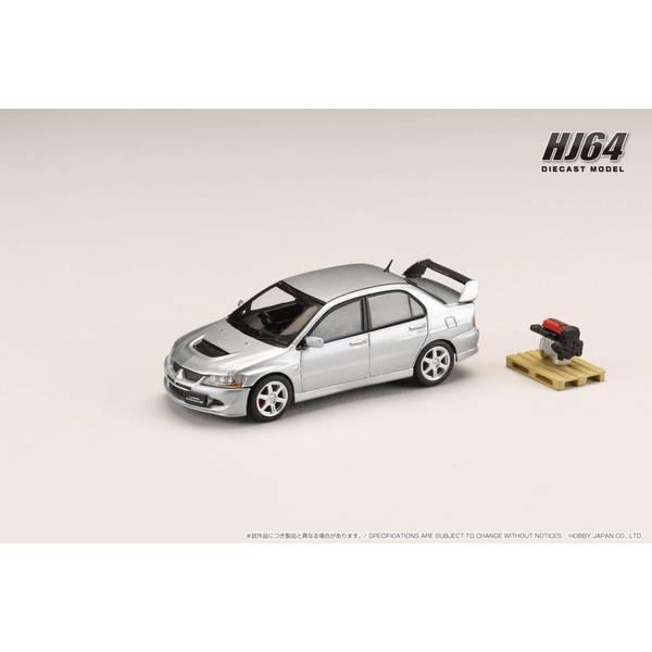 ホビージャパン 1/64 ミツビシ ランサー GSR エボリューション 8 エンジンモデル付 クールシルバーメタリック 完成品ミニカー HJ643054S