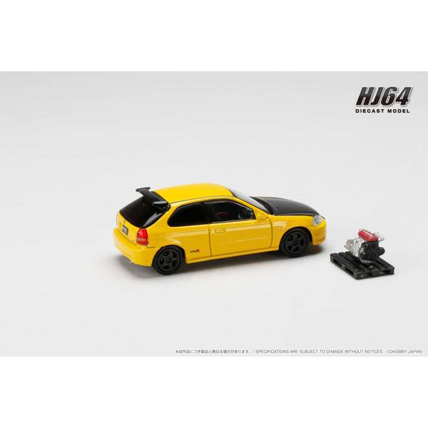 1/64 ホンダ シビック TYPE R EK9 1997 カスタムバージョン エンジン付