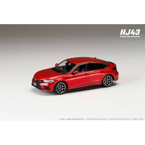 1/43 ホンダ シビック FL1 LX プレミアムクリスタルレッドメタリック 完成品ミニカー HJ432003R