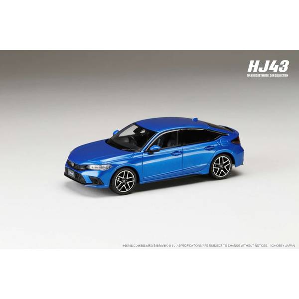 1/43 ホンダ シビック FL1 LX プレミアムクリスタルブルーメタリック 完成品ミニカー HJ432003BL