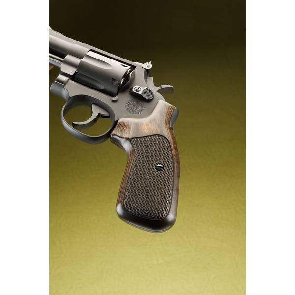 ホビージャパン S&W Kフレームラウンドバット対応 コンバットシューティンググリップ/ダークブラウン 230522【在庫品】