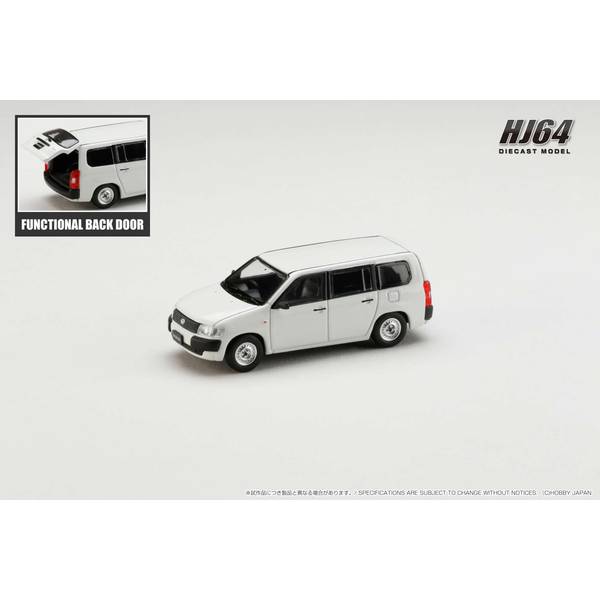 ホビージャパン 1/64 トヨタ プロボックス GL ホワイト 完成品ミニカー HJ644062W